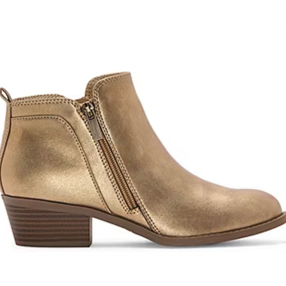 ARIZONA Gold Ankle Boots